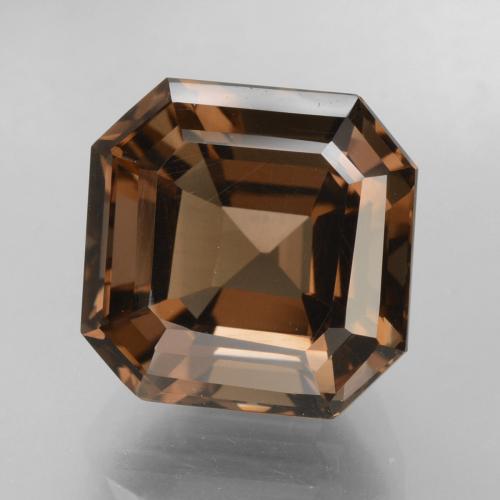 Marrón medio Cuarzo Ahumado Gema - 6.8ct Corte Asscher (ID: 433413)