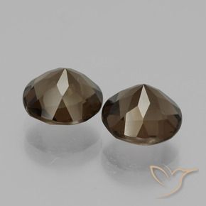 Smoky Quartz Gemstones in 8 mm (calibrated) Size for Sale, Smoky Quartz Stones in Medium Brown Color