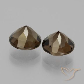 Smoky Quartz Gemstones in 8 mm (calibrated) Size for Sale, Smoky Quartz Stones in Medium Brown Color