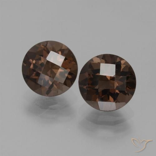 3.83ctw Natural Umber Brown Smoky Quartz, Round, VVS-VS