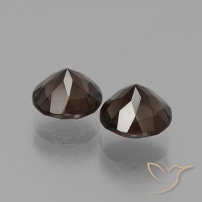 Smoky Quartz Gemstones in 8 mm (calibrated) Size for Sale, Smoky Quartz Stones in Umber Brown Color