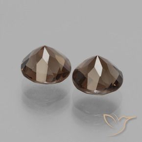 Smoky Quartz Gemstones in 8 mm (calibrated) Size for Sale, Smoky Quartz Stones in Umber Brown Color