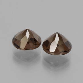 Smoky Quartz Gemstones in 8 mm (calibrated) Size for Sale, Smoky Quartz Stones in Hickory Brown Color