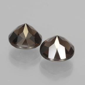 Smoky Quartz Gemstones in 8 mm (calibrated) Size for Sale, Smoky Quartz Stones in Dark Brown Color