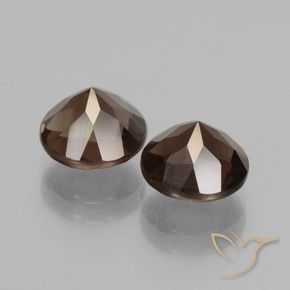 Smoky Quartz Gemstones in 8 mm (calibrated) Size for Sale, Smoky Quartz Stones in Hickory Brown Color