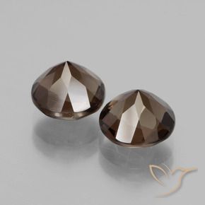 Smoky Quartz Gemstones in 8 mm (calibrated) Size for Sale, Smoky Quartz Stones in Medium Brown Color