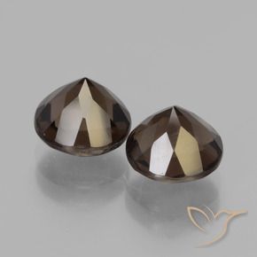 Smoky Quartz Gemstones in 8 mm (calibrated) Size for Sale, Smoky Quartz Stones in Dark Brown Color