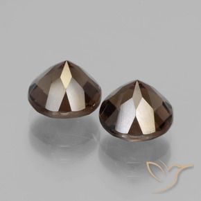 Smoky Quartz Gemstones in 8 mm (calibrated) Size for Sale, Smoky Quartz Stones in Medium Brown Color