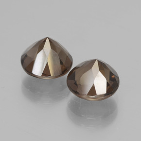Smoky Quartz Gemstones in 8 mm (calibrated) Size for Sale, Smoky Quartz Stones in Brown Color