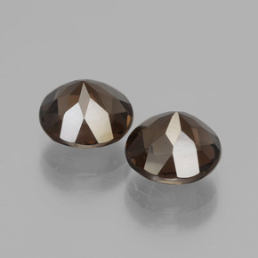 Smoky Quartz Gemstones in 8 mm (calibrated) Size for Sale, Smoky Quartz Stones in Hickory Brown Color