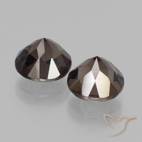 Smoky Quartz Gemstones in 8 mm (calibrated) Size for Sale, Smoky Quartz Stones in Hickory Brown Color