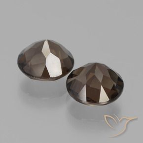 Smoky Quartz Gemstones in 8 mm (calibrated) Size for Sale, Smoky Quartz Stones in Medium Brown Color
