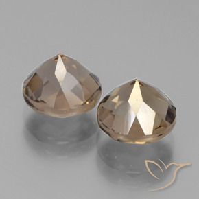 Smoky Quartz Gemstones in 8 mm (calibrated) Size for Sale, Smoky Quartz Stones in Warm Brown Color