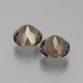 Smoky Quartz Gemstones in 8 mm (calibrated) Size for Sale, Smoky Quartz Stones in Warm Brown Color