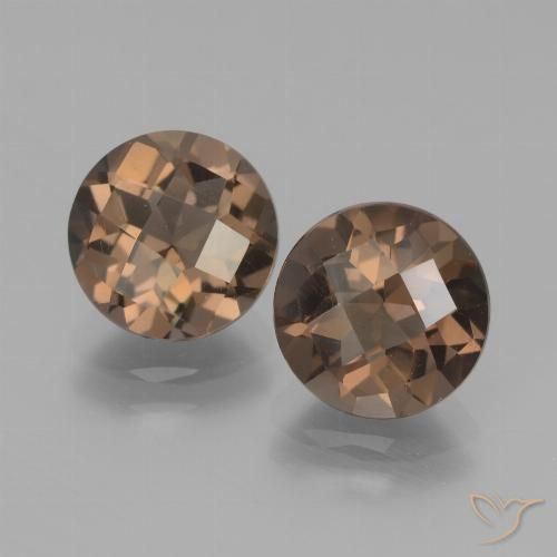 3.69ctw Natural Warm Brown Smoky Quartz, Round, VVS-VS