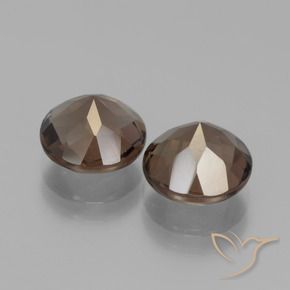 Smoky Quartz Gemstones in 8 mm (calibrated) Size for Sale, Smoky Quartz Stones in Warm Brown Color