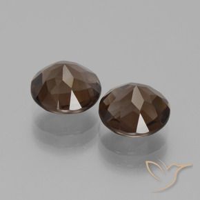Smoky Quartz Gemstones in 8.5 mm (calibrated) Size for Sale, Smoky Quartz Stones in Medium Brown Color