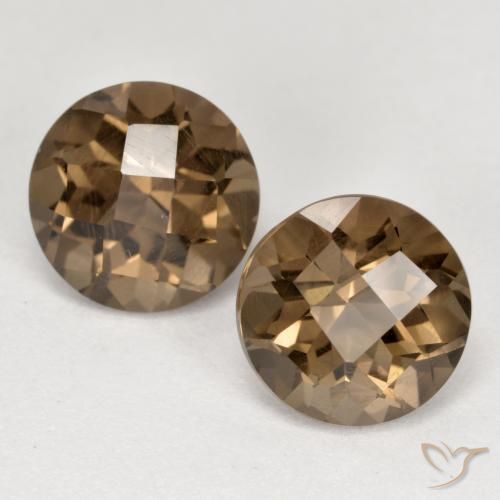 3.72ctw Natural Warm Brown Smoky Quartz, Round, VVS-VS