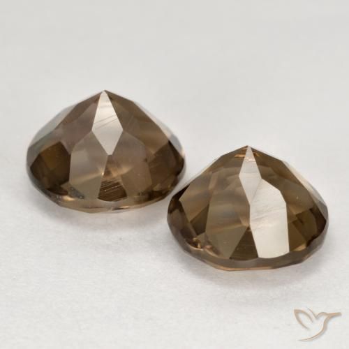 Smoky Quartz Gemstones in 8 mm (calibrated) Size for Sale, Smoky Quartz Stones in Warm Brown Color