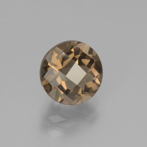 1.89 ct Brown Smoky Quartz Stone, Natural Smoky Quartz in Round Checkerboard Shape for Sale