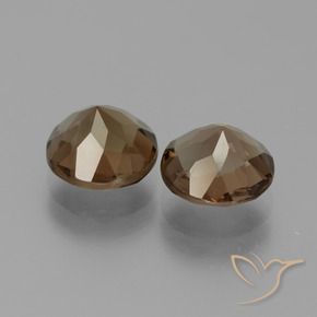 Smoky Quartz Gemstones in 8 mm (calibrated) Size for Sale, Smoky Quartz Stones in Chocolate Brown Color