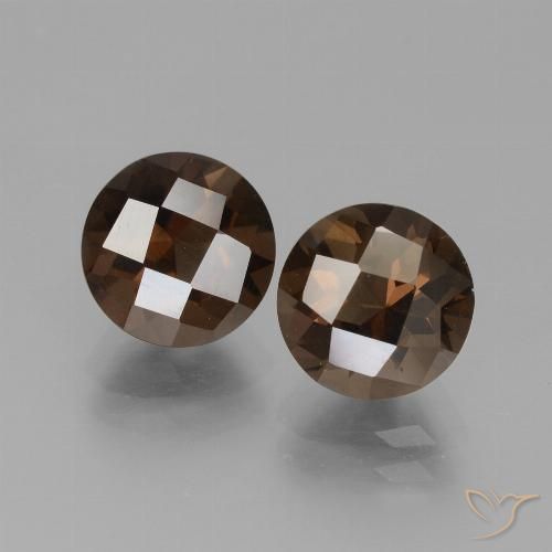 3.58ctw Natural Dark Brown Smoky Quartz, Round, VVS-VS