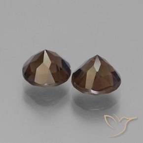 Smoky Quartz Gemstones in 8 mm (calibrated) Size for Sale, Smoky Quartz Stones in Dark Brown Color