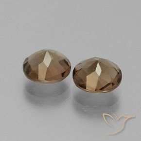 Smoky Quartz Gemstones in 8 mm (calibrated) Size for Sale, Smoky Quartz Stones in Chocolate Brown Color