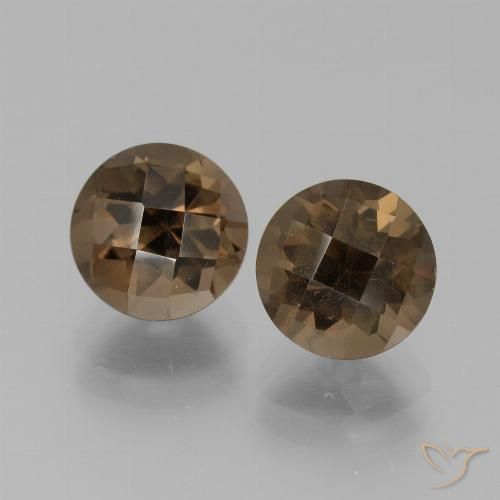 3.99ctw Natural Warm Brown Smoky Quartz, Round, VS