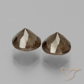 Smoky Quartz Gemstones in 8 mm (calibrated) Size for Sale, Smoky Quartz Stones in Warm Brown Color