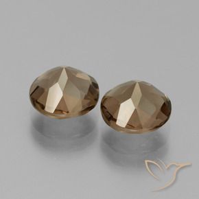 Smoky Quartz Gemstones in 8 mm (calibrated) Size for Sale, Smoky Quartz Stones in Chocolate Brown Color