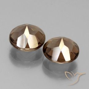 Smoky Quartz Gemstones in 8 mm (calibrated) Size for Sale, Smoky Quartz Stones in Medium Brown Color