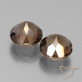 Smoky Quartz Gemstones in 8 mm (calibrated) Size for Sale, Smoky Quartz Stones in Warm Brown Color