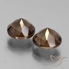 Smoky Quartz Gemstones in 8 mm (calibrated) Size for Sale, Smoky Quartz Stones in Medium Brown Color