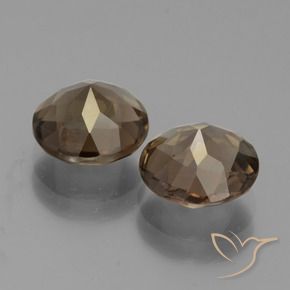 Smoky Quartz Gemstones in 8 mm (calibrated) Size for Sale, Smoky Quartz Stones in Warm Brown Color