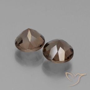 Smoky Quartz Gemstones in 8 mm (calibrated) Size for Sale, Smoky Quartz Stones in Warm Brown Color