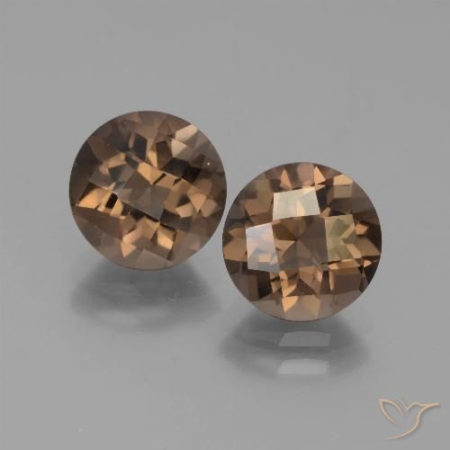 3.61ctw Natural Brown Smoky Quartz, Round, VS