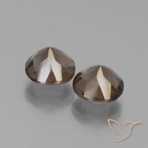 Smoky Quartz Gemstones in 8 mm (calibrated) Size for Sale, Smoky Quartz Stones in Brown Color