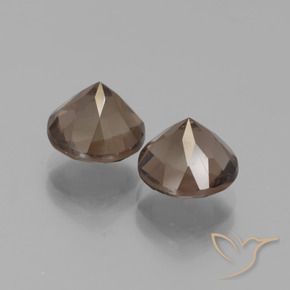 Smoky Quartz Gemstones in 8 mm (calibrated) Size for Sale, Smoky Quartz Stones in Medium Brown Color