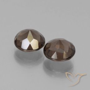 Smoky Quartz Gemstones in 8 mm (calibrated) Size for Sale, Smoky Quartz Stones in Medium Brown Color