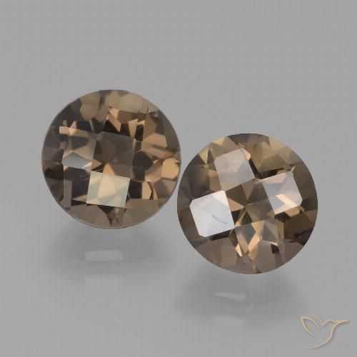 3.55ctw Natural Light Mocha Smoky Quartz, Round, VS