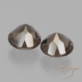Smoky Quartz Gemstones in 7.5 mm (calibrated) Size for Sale, Smoky Quartz Stones in Warm Brown Color
