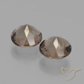 Smoky Quartz Gemstones in 8 mm (calibrated) Size for Sale, Smoky Quartz Stones in Light Brown Color