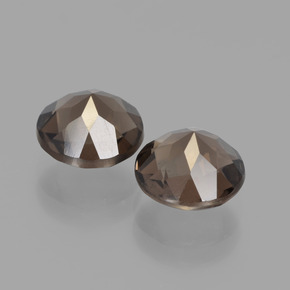 Smoky Quartz Gemstones in 8 mm (calibrated) Size for Sale, Smoky Quartz Stones in Warm Brown Color