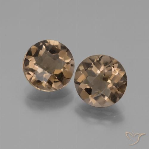 3.32ctw Natural Warm Brown Smoky Quartz, Round, VS