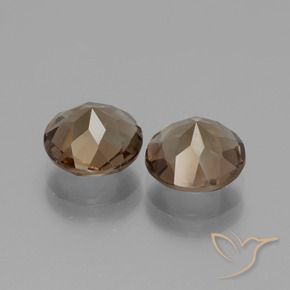 Smoky Quartz Gemstones in 8 mm (calibrated) Size for Sale, Smoky Quartz Stones in Warm Brown Color