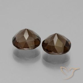 Smoky Quartz Gemstones in 8 mm (calibrated) Size for Sale, Smoky Quartz Stones in Hickory Brown Color