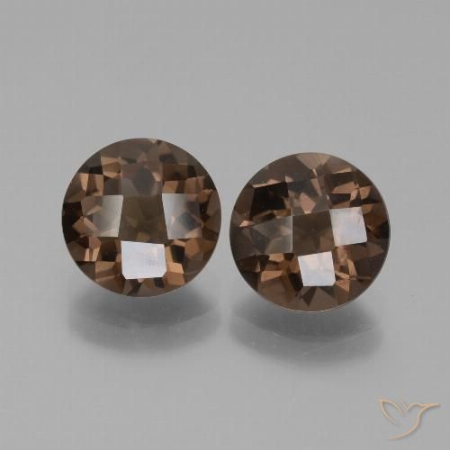 3.50ctw Natural Hickory Brown Smoky Quartz, Round, VS