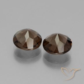 Smoky Quartz Gemstones in 8 mm (calibrated) Size for Sale, Smoky Quartz Stones in Hickory Brown Color