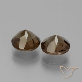 Smoky Quartz Gemstones in 8 mm (calibrated) Size for Sale, Smoky Quartz Stones in Hickory Brown Color